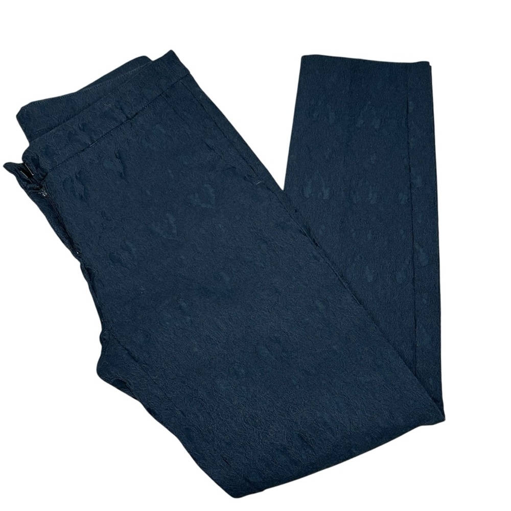 Cynthia Rowley Blue Lace Textured Office Pants Size 8